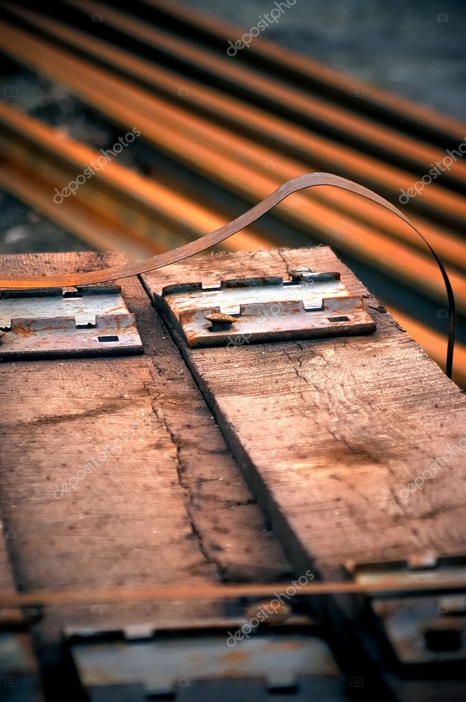 Railroad Track Parts — Stock Photo © jerryb7 7130149