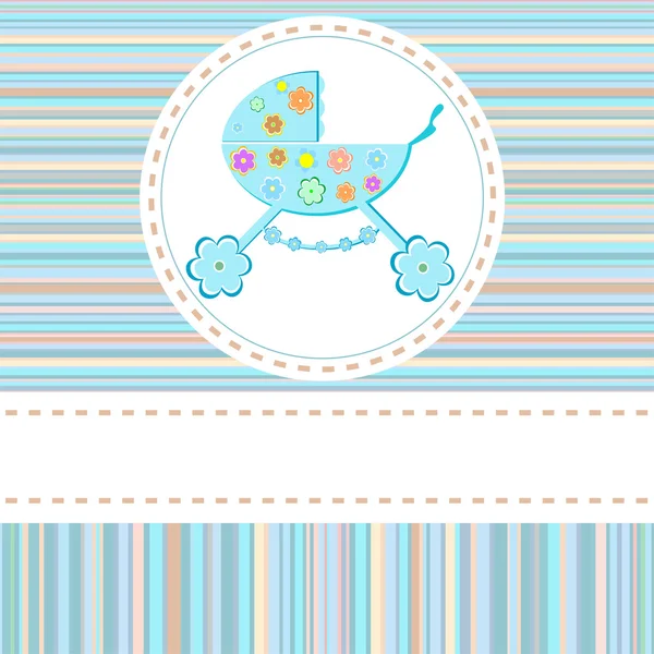 Baby boy arrival announcement vector greetings card