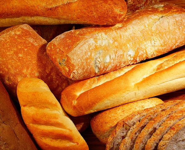 Fresh baked bread background