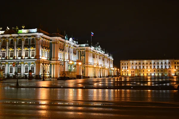 The State Hermitage Museum at night in St.Petersburg