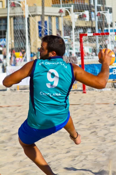 Match of the 19th league of beach handball, Cadiz