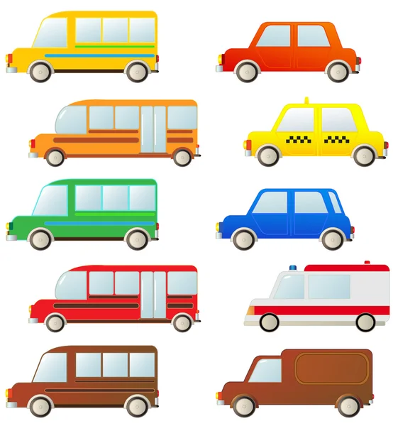 Set of cute cars silhouette by Oleksandr Galata Stock Vector