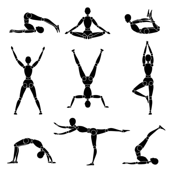 Model man silhouette yoga gymnastics recreation