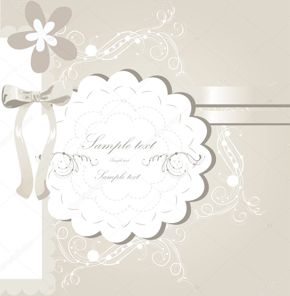 Wedding invitation card design — Stock Vector © lindwa 7308168