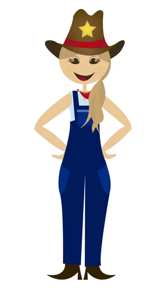 cartoon female farmer