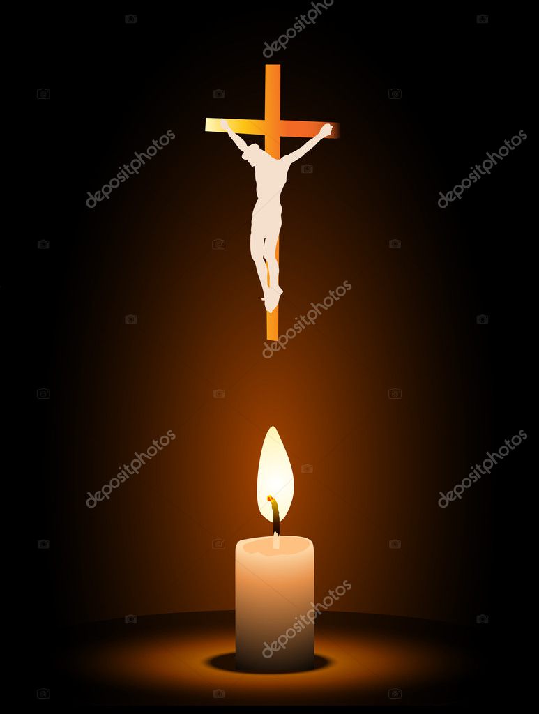 Candle With Cross