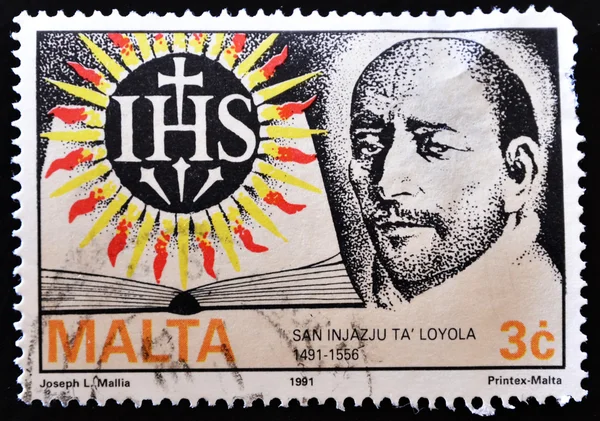 Stamp showing the image of Spanish San Ignacio de Loyola