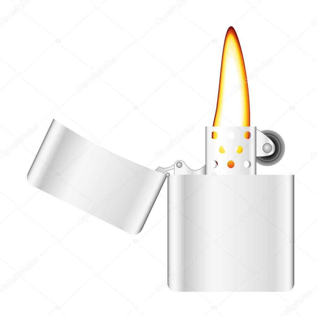flame on white