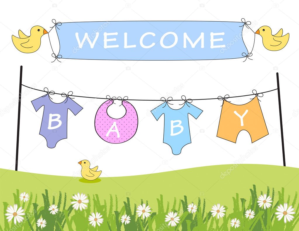Welcome baby announcement — Stock Photo © agcuesta1 #7654924