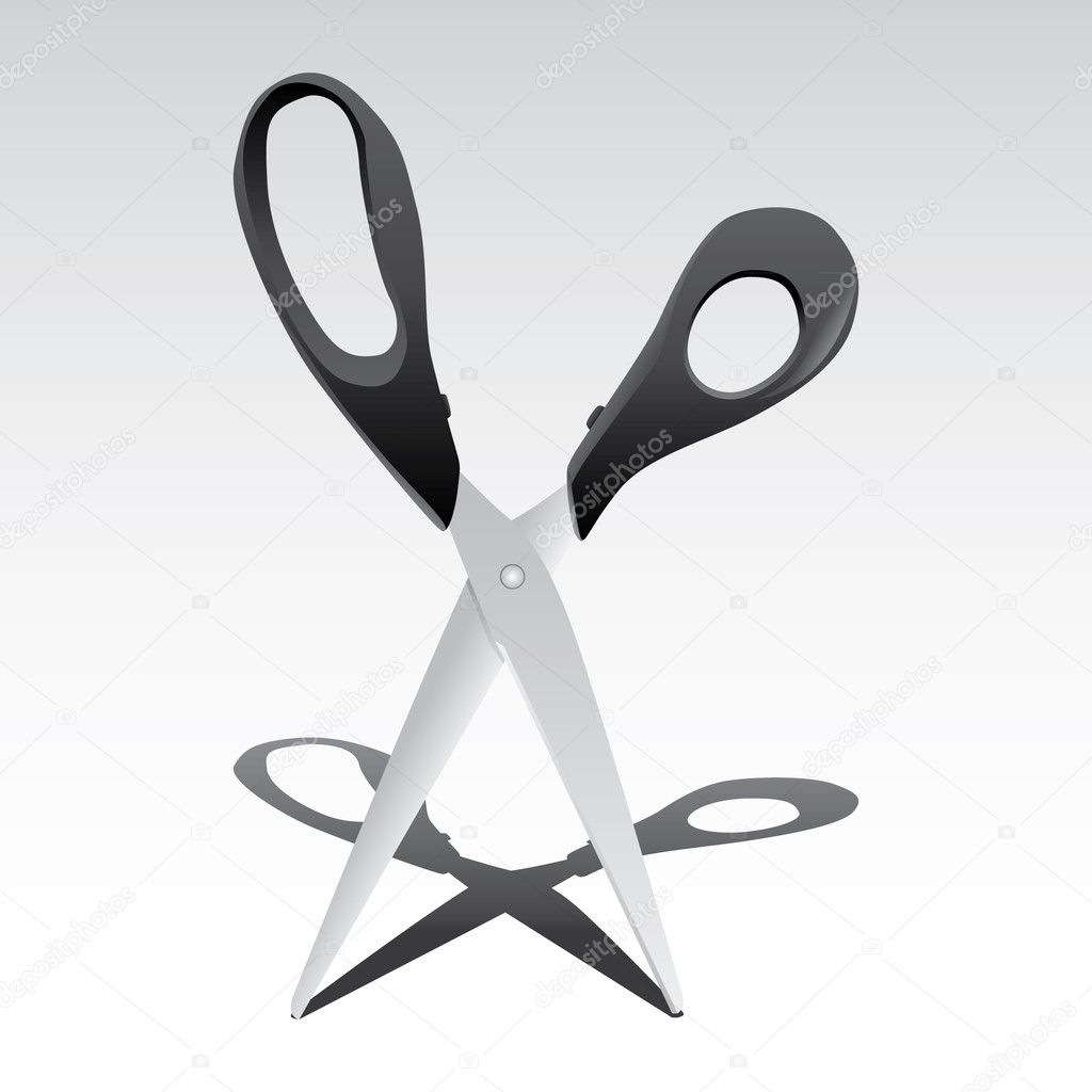 open scissors