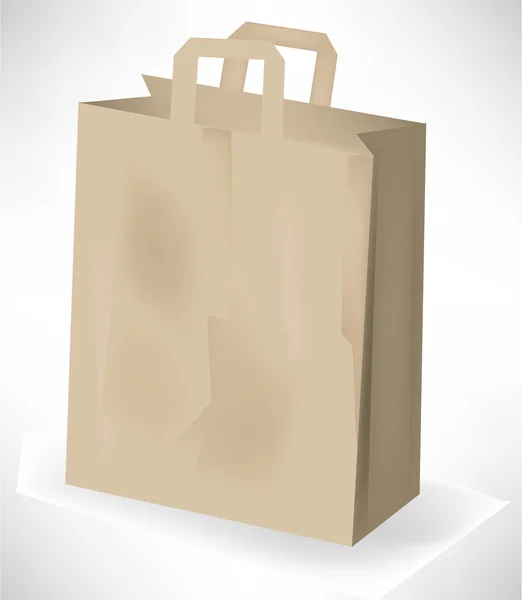 Empty grocery paper bag isolated