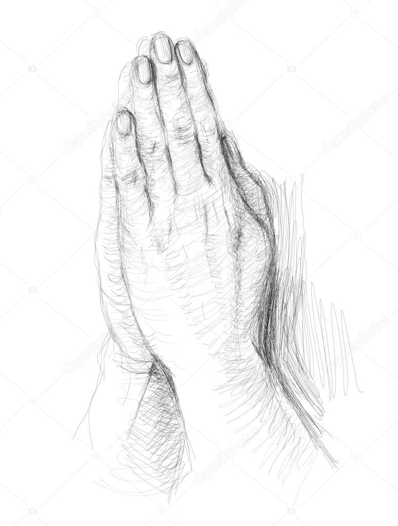 Sketched Praying Hands