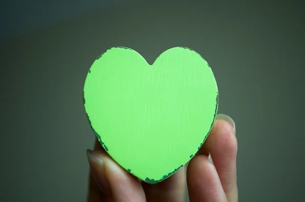 Wooden green heart