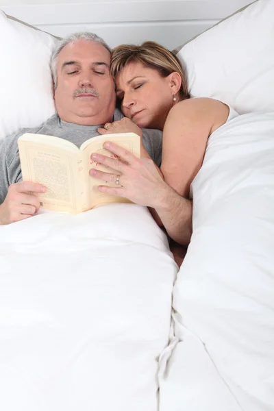 Senior couple in bed