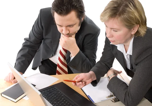 Two businesspeople working at office — Stock Photo #6841491