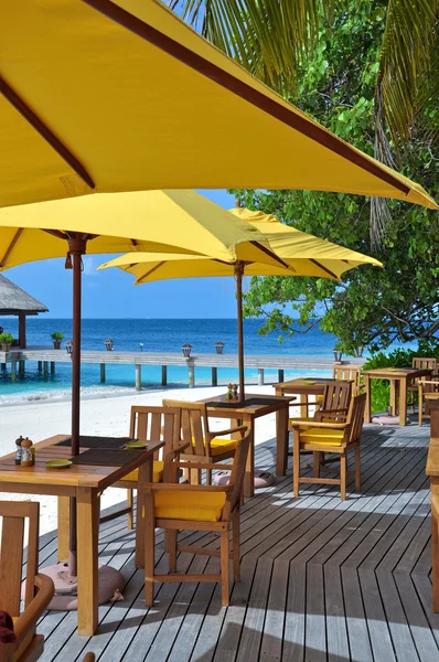 Tropical restaurant on the beach