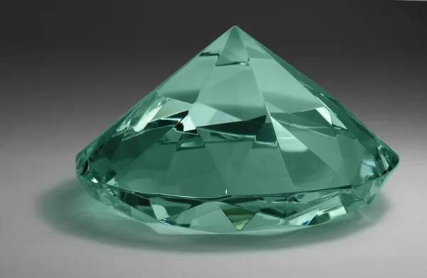 Green diamond in gradient back