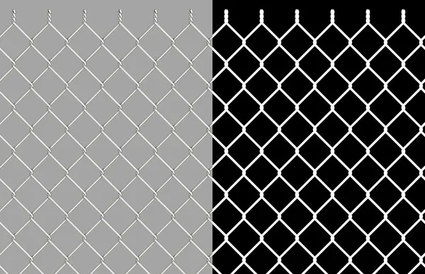 Shiny wire chain link fence