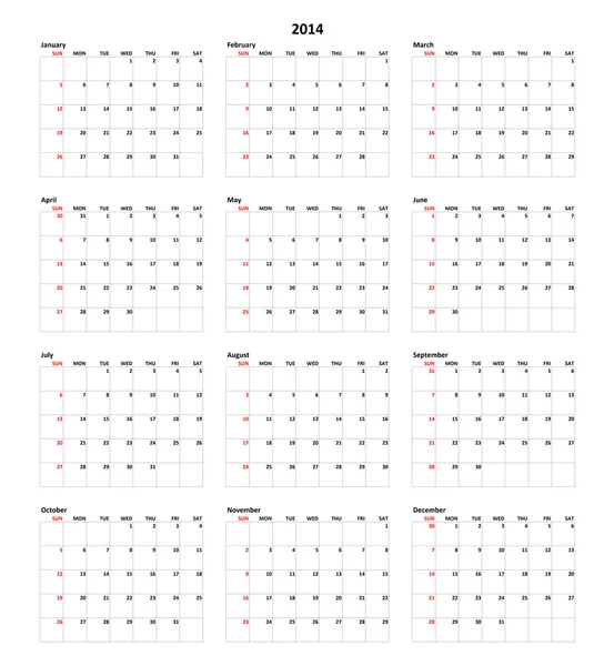 2014 Calendar on Calendar For 2014   Stock Photo    Marek Poplawski  7006349