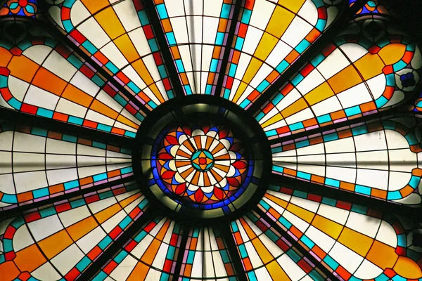 Glassed Rosette in a italian Catholic Church