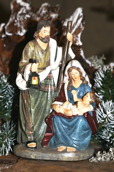 Holy Family during the birth of Jesus in the manger 2