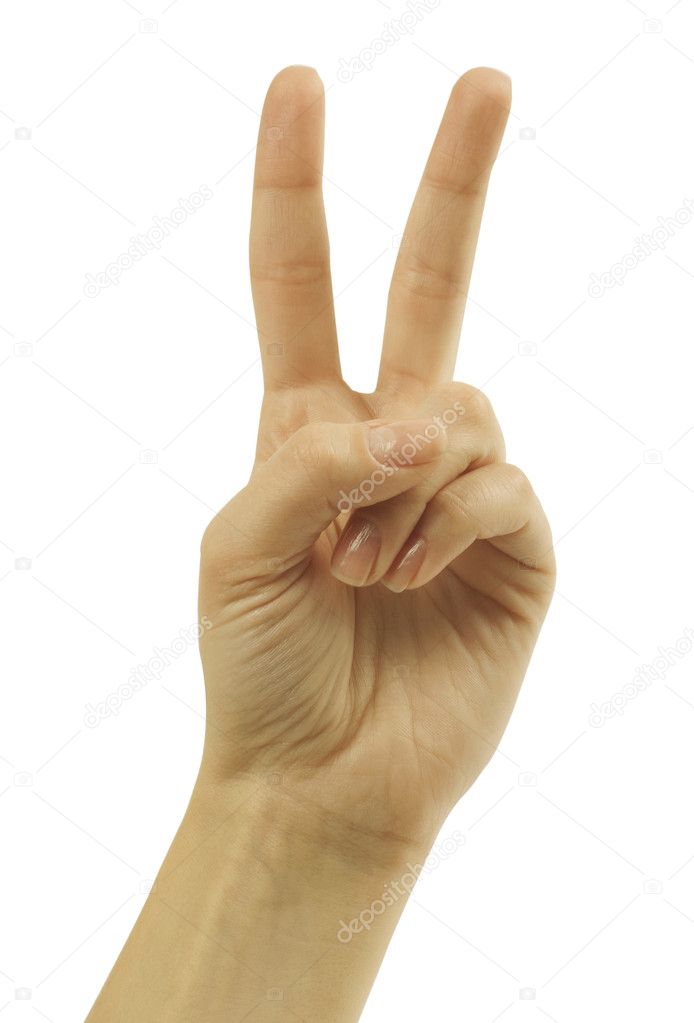 two fingers peace