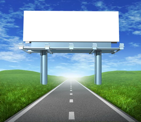 Blank road billboard