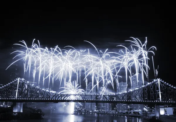Fireworks at Story Bridge