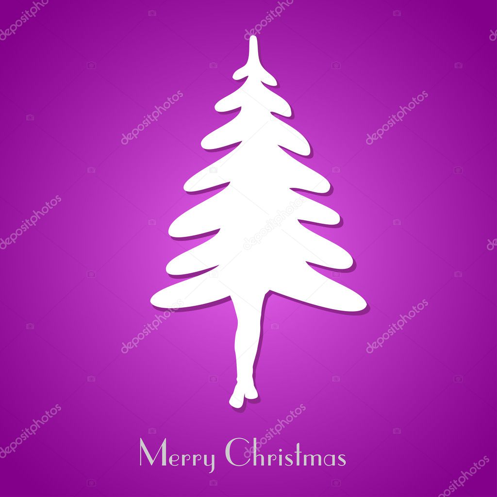 Simple christmas tree — Stock Vector © vectorguru #7662721