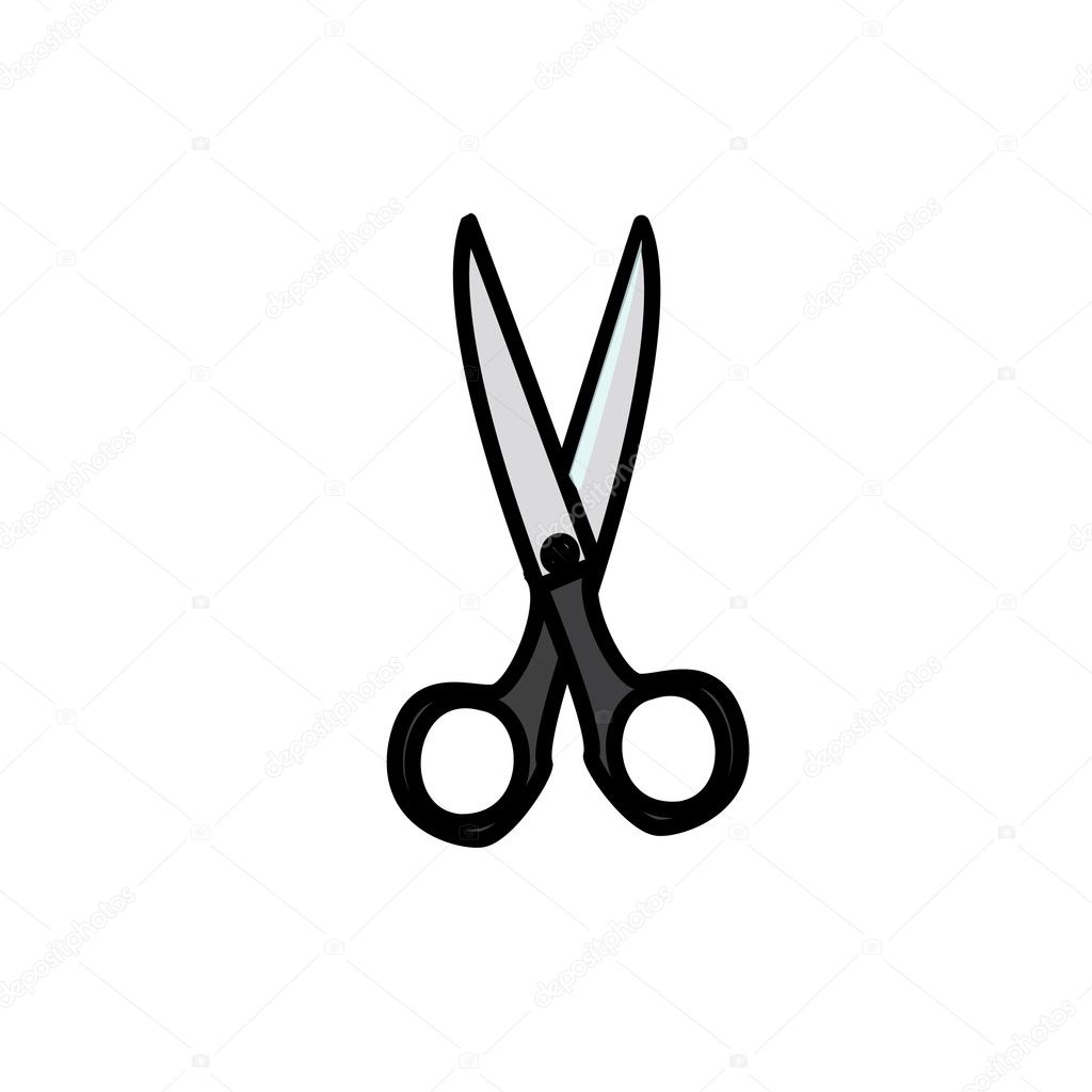 open scissors