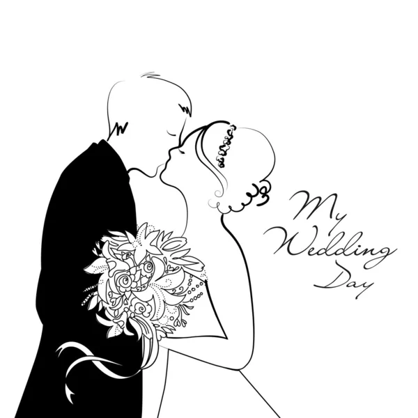 Black and White Wedding Background by Alisa Foytik Stock Photo