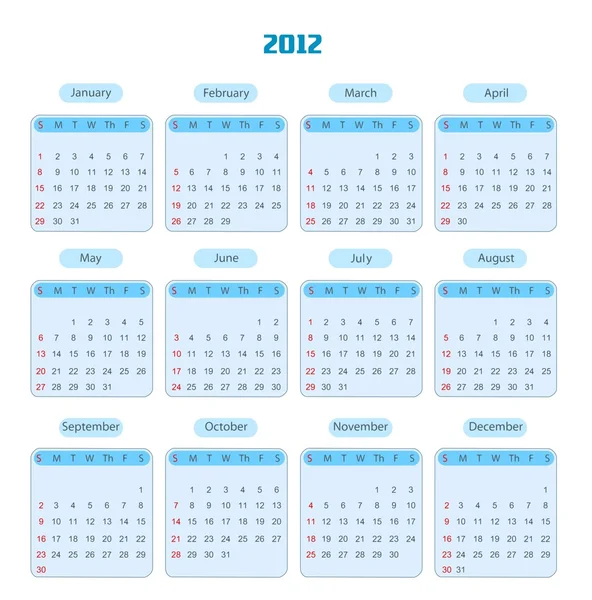Yearly Calendars 2012 on Blue Calendar For 2012 Year   Stock Photo    Lili Rozet  7647643