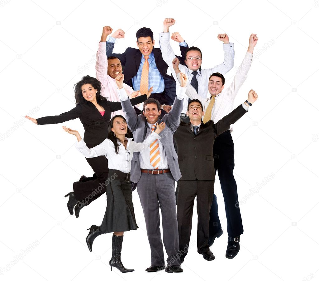 Excited Business People