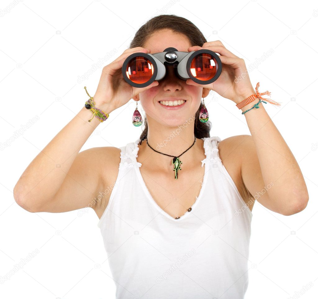 Girl Binoculars