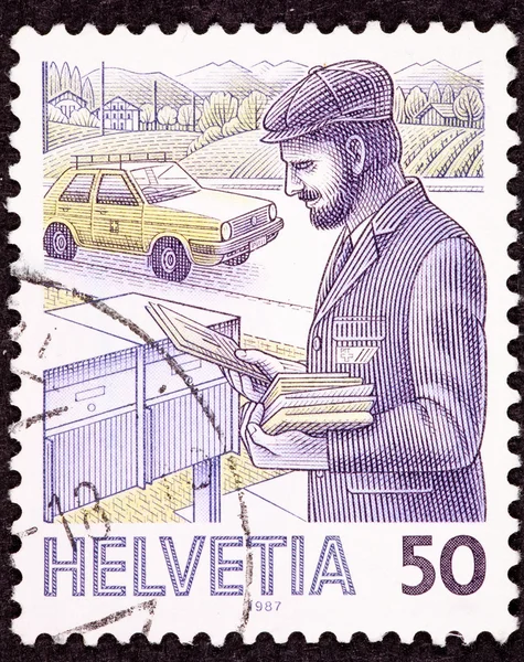 Postman Delivering Letter