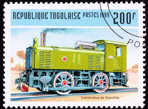 Canceled Togo Train Postage Stamp Old Railroad Gasoline Engine L