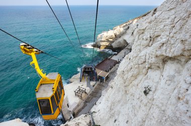 Cableway at Rosh ha-Hanikra clipart