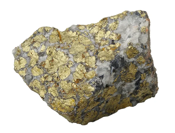 Mineral koleksiyon: chalcopyrite. — Stok fotoğraf