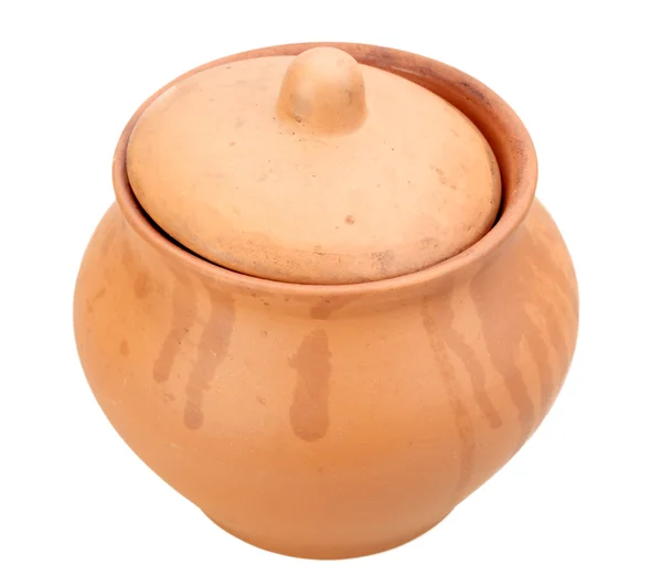 Uno una pentola grunge in ceramica chiusa — Foto Stock