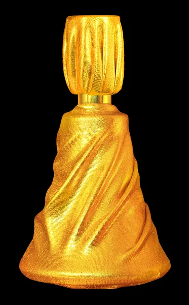 Gouden parfumfles. — Stockfoto