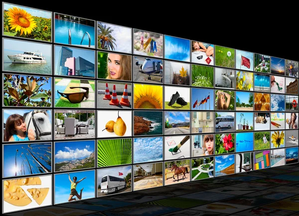 Screens multimedia panel — Stock Photo, Image