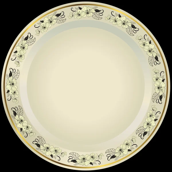 White plate — Stock Vector