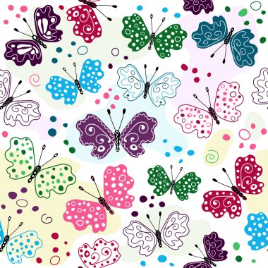 White seamless pattern clipart