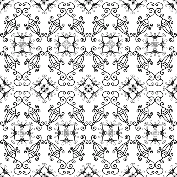 White and black seamless pattern — Stock Vector