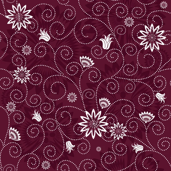 Patrón floral púrpura sin esfuerzo — Archivo Imágenes Vectoriales