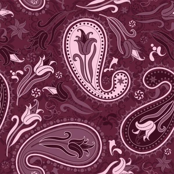 Motif floral répétitif violet — Image vectorielle