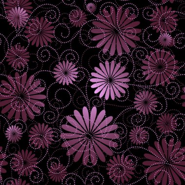 Black-violet seamless pattern clipart