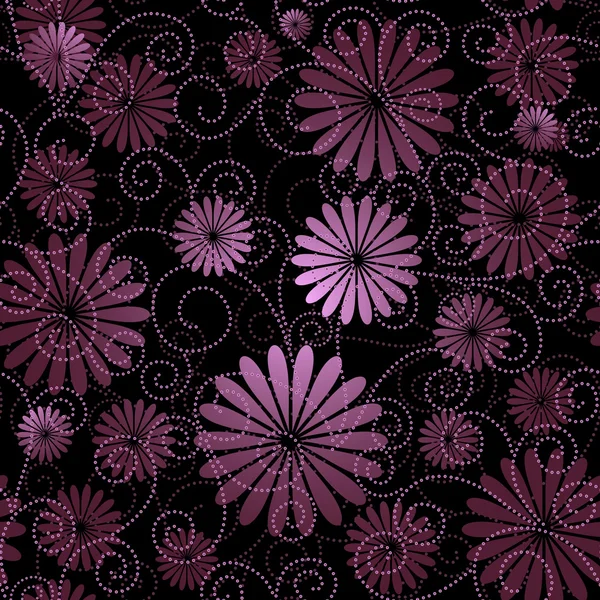 Patrón inconsútil negro-violeta — Archivo Imágenes Vectoriales