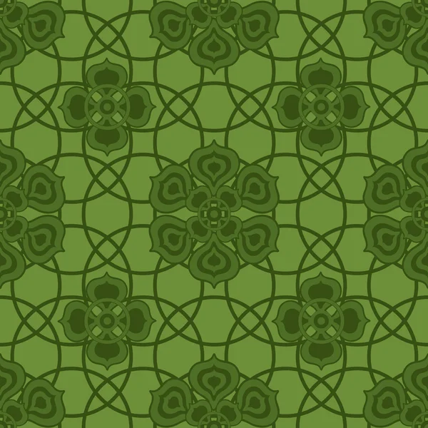 Бесшовный зелёный узор — стоковый вектор