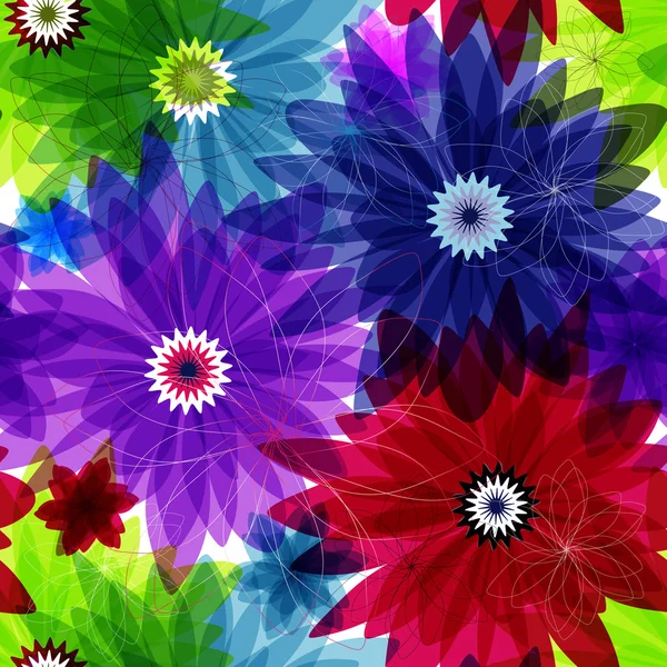 Άνευ ραφής λουλουδάτο μοτίβο ζωντανή — Διανυσματικό Αρχείο
